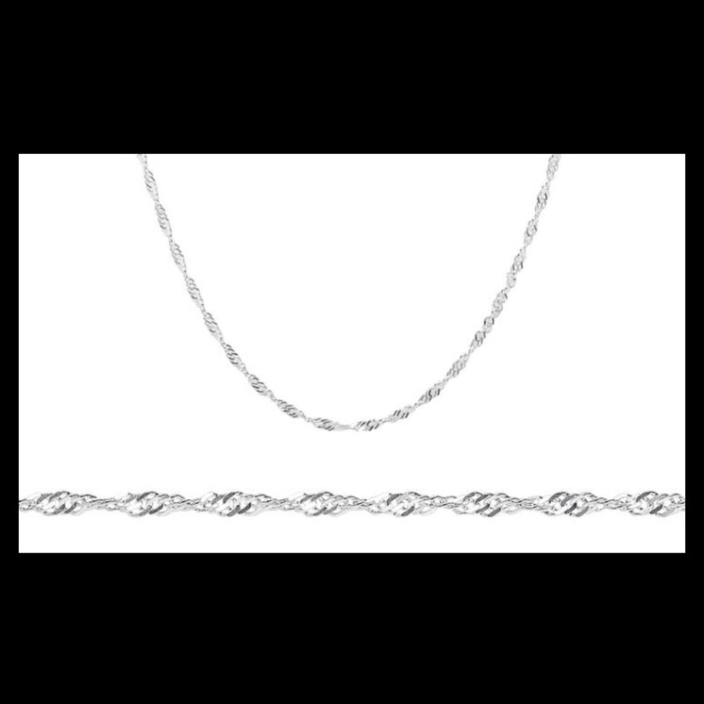 Sterling Silver Italian Singapore Chain necklace